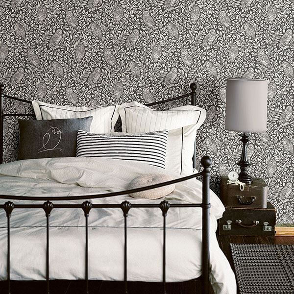 parliament-brown-owl-wallpaper-york-wallcoverings-3115-12415 - York Wallcoverings Papel pintado