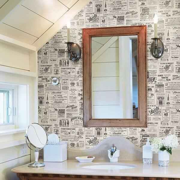 Adamstown Black Newspaper Wallpaper - York Wallcoverings - 3115-64272 - York Wallcoverings Wallpaper