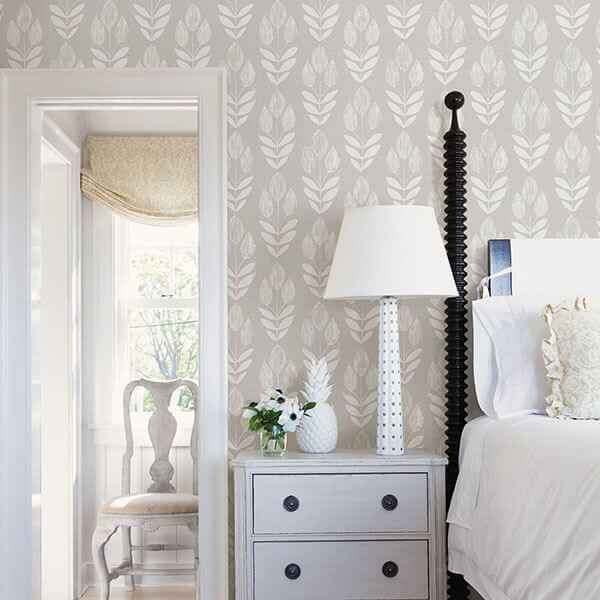 Garland Dove Block Tulip Wallpaper - York Wallcoverings - 3115-24473 - York Wallcoverings Wallpaper