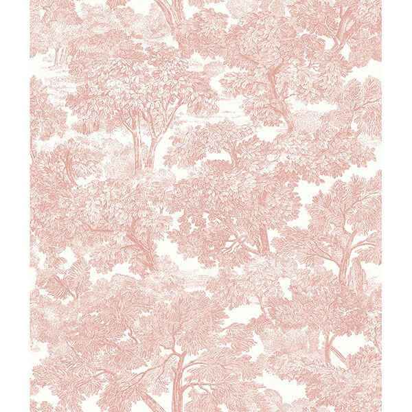 Spinney Rose Rose Toile Wallpaper - York Wallcoverings - 3115-12544 - York Wallcoverings Wallpaper