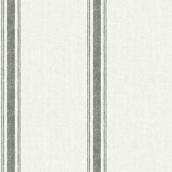 Linette Black Fabric Stripe Wallpaper - York Wallcoverings - 3115-12461 - York Wallcoverings Wallpaper
