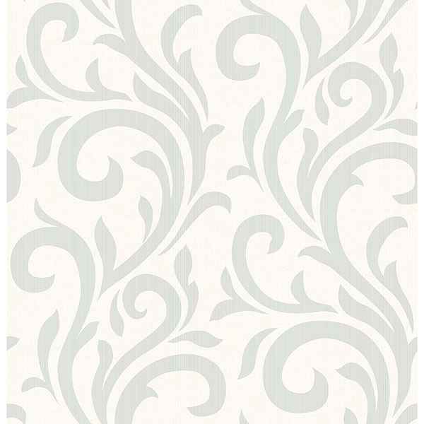 Bletilla Teal Scroll Wallpaper - York Wallcoverings - 2766-96549 - York Wallcoverings Wallpaper