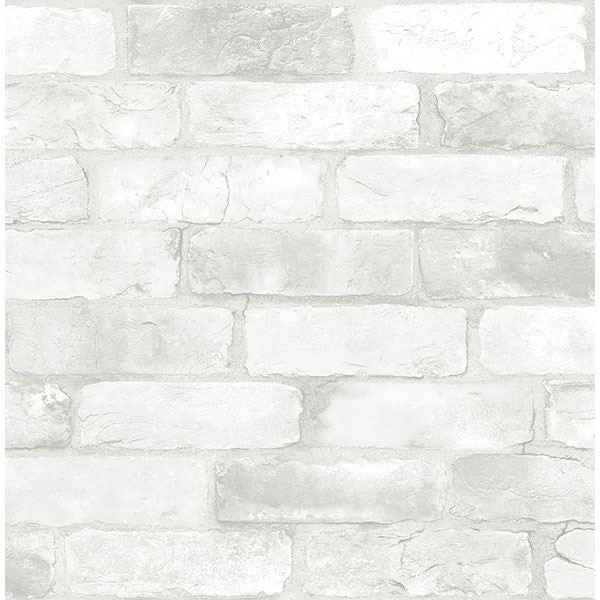 Bushwick Off White Reclaimed Bricks Wallpaper - York Wallcoverings - 2766-22321