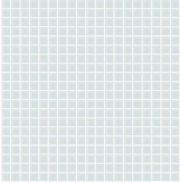 Crystalline Seafoam Glass Tile Wallpaper - York Wallcoverings - 2766-23785