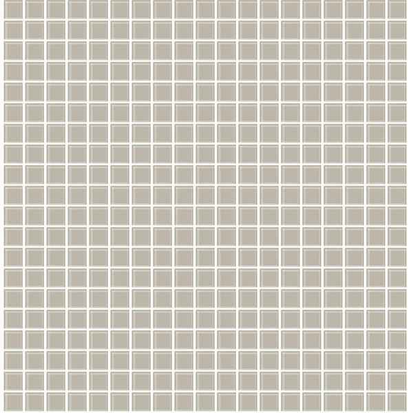 Crystalline Taupe Glass Tile Wallpaper - York Wallcoverings - 2766-23784