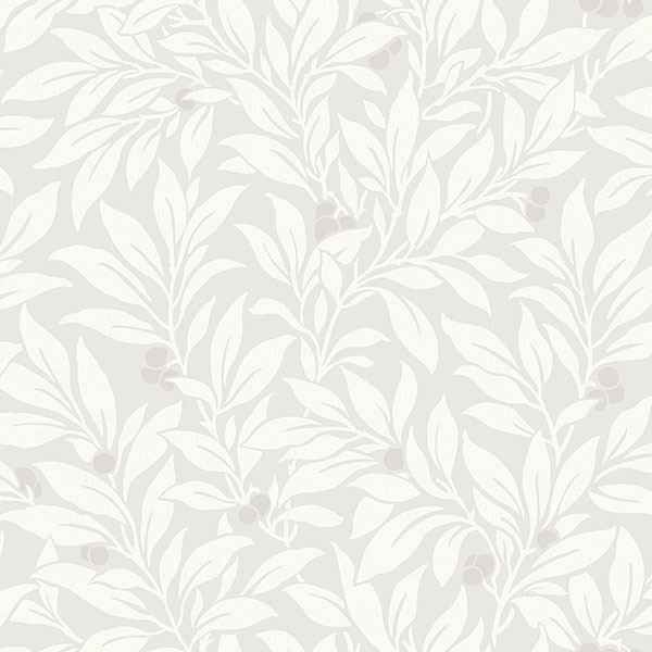 Fasciata Silver Mulberry Leaf Wallpaper - York Wallcoverings - 2766-42025 - York Wallcoverings Wallpaper