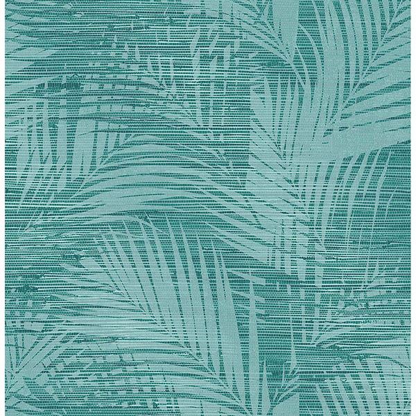 motmot-turquoise-palm-wallpaper-york-wallcoverings-2766-24400 - York Wallcoverings Wallpaper