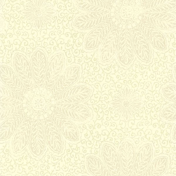 oxalis-neutral-floral-scroll-wallpaper-york-wallcoverings-2766-66951 - York Wallpaper Wallpaper
