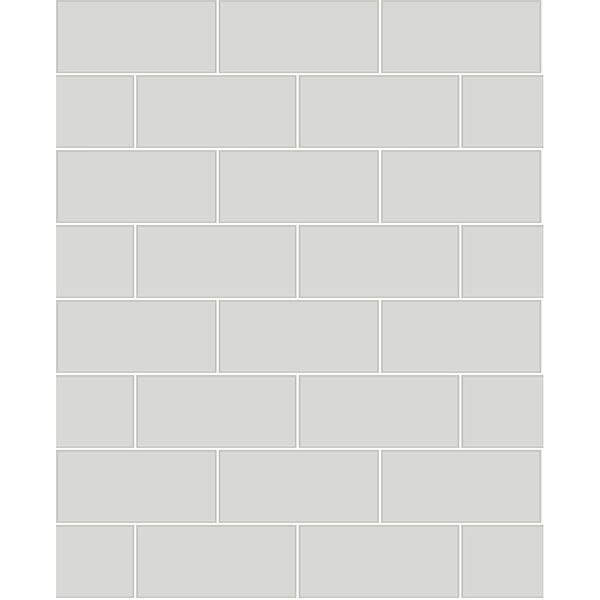 parkway-light-grey-subway-tile-wallpaper-york-wallcoverings-2766-23752 - York Wallcoverings Wallpaper