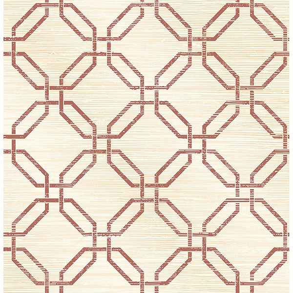Phaius Burgundy Trellis Wallpaper - York Wallcoverings - 2766-24408 - York Wallcoverings Wallpaper