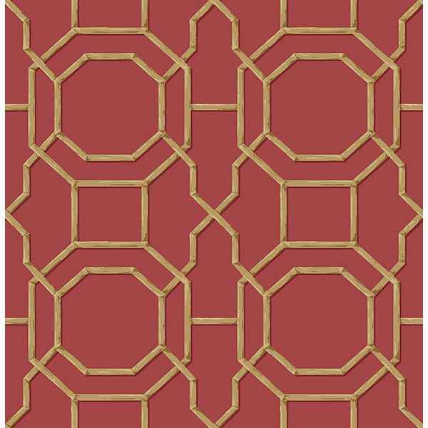 Rumi Red Trellis Wallpaper - York Wallcoverings - 2766-21739 - York Wallcoverings Wallpaper