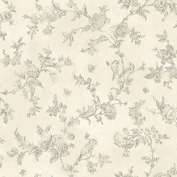 Singapore Cream Toile Wallpaper - York Wallcoverings - 2766-02193