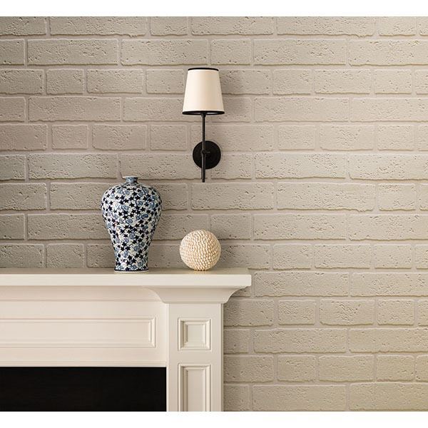 bridgers-white-paintable-brick-wallpaper-york-wallcoverings-2780-99423 - York Wallpaper Wallpaper