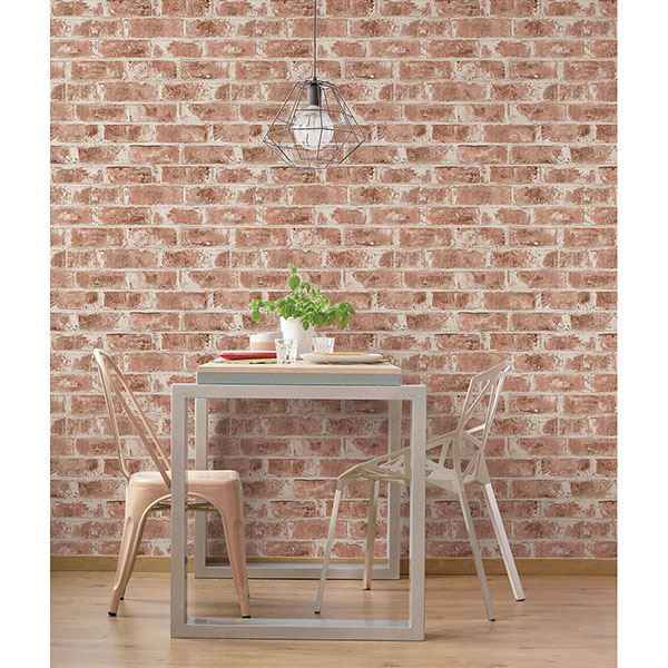 Jomax Red Warehouse Brick Wallpaper - York Wallcoverings - UW24760 - York Wallcoverings Wallpaper