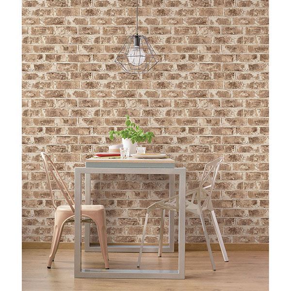 jomax-neutral-warehouse-brick-wallpaper-york-wallcoverings-uw24762 - York Wallpaper Wallpaper