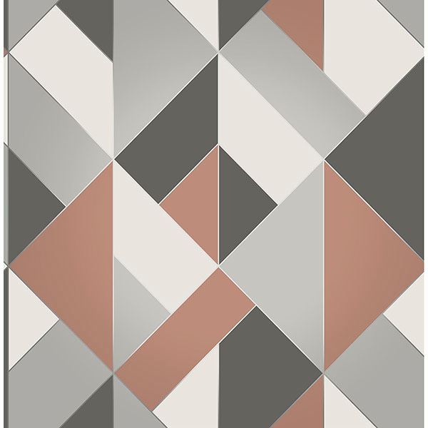 delano-copper-structured-geo-wallpaper-york-wallcoverings-uw24782 - York Wallcoverings Wallpaper