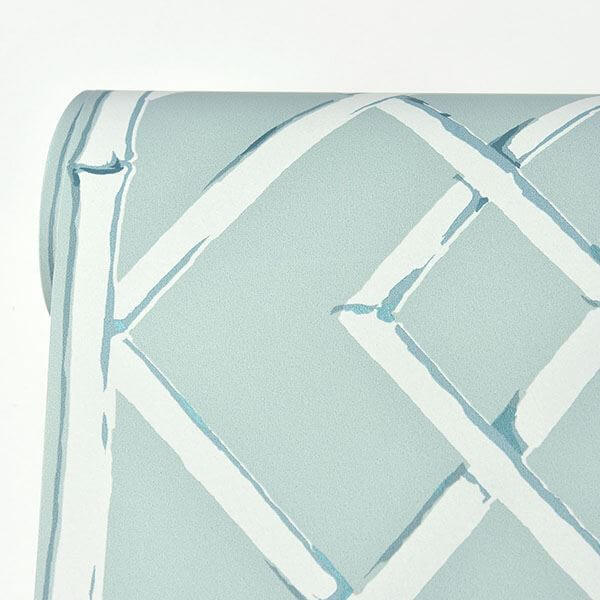 aqua-latticework-wallpaper-york-wallcoverings-2785-24806 - York Wallcoverings Wallpaper