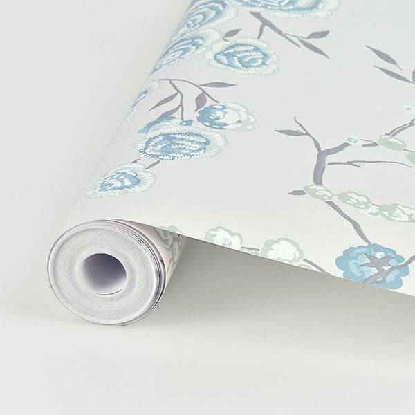 Aqua Peony Tree Wallpaper - York Wallcoverings - 2785-24832 - York Wallcoverings Wallpaper