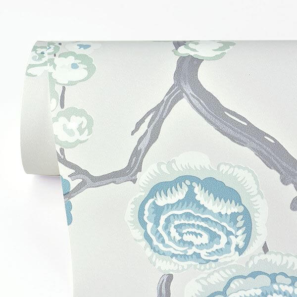 aqua-peony-tree-wallpaper-york-wallcoverings-2785-24832 - York Wallcoverings Papel pintado