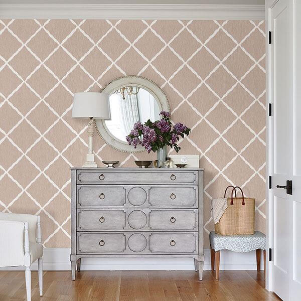 petal-ikat-trellis-wallpaper-york-wallcoverings-2785-24811 - York Wallcoverings Wallpaper