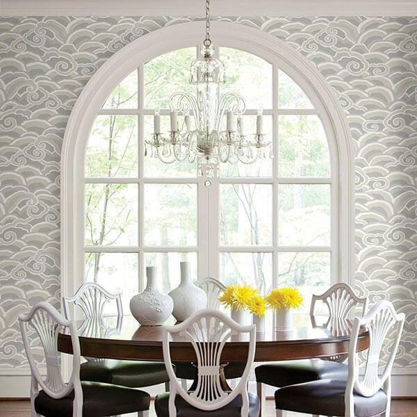 platinum-platinum-decowave-wallpaper-york-wallcoverings-2785-24842 - York Wallcoverings Wallpaper
