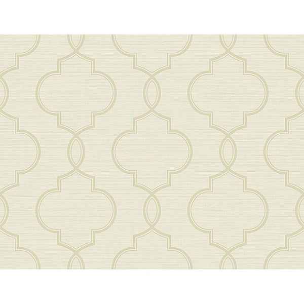 Malo Cream Sisal Ogee Wallpaper - York Wallcoverings - 2765-BW40505 - York Wallcoverings Wallpaper