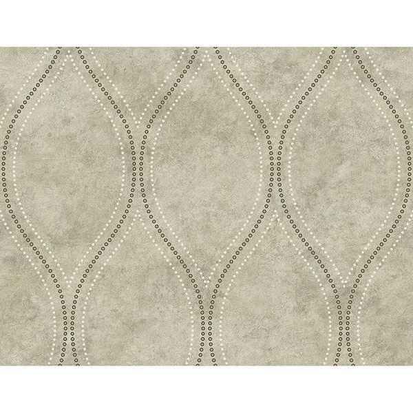 Eira Light Brown Marble Ogee Wallpaper - York Wallcoverings - 2765-BW40208 - York Wallcoverings Wallpaper