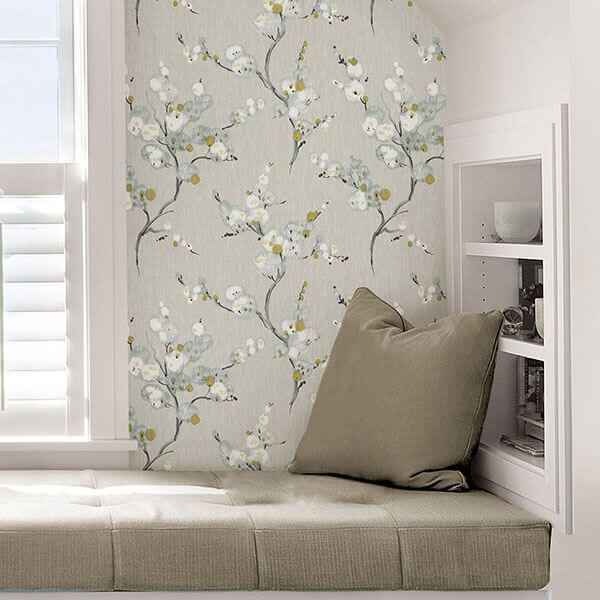 Yellow Mirei Peel Stick Wallpaper - York Wallcoverings - NU2679 - York Wallcoverings Wallpaper