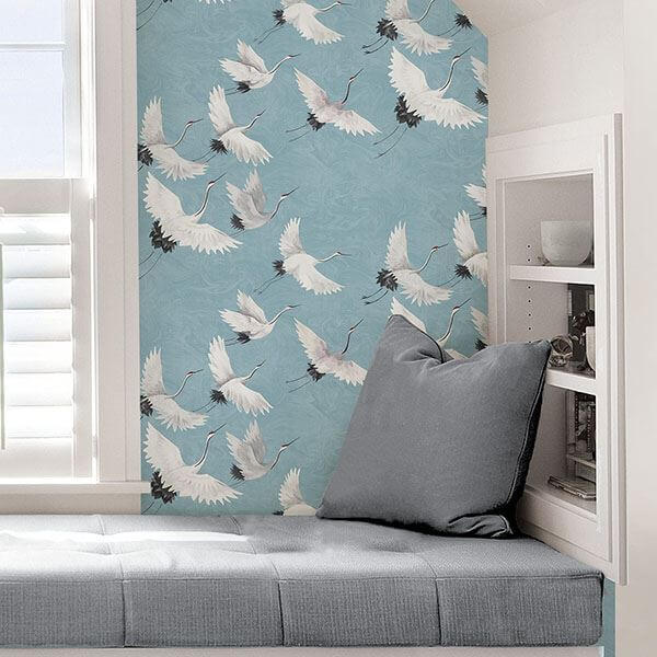 blue-halcyon-peel-stick-wallpaper-york-wallcoverings-nu2680 - York Wallcoverings Wallpaper