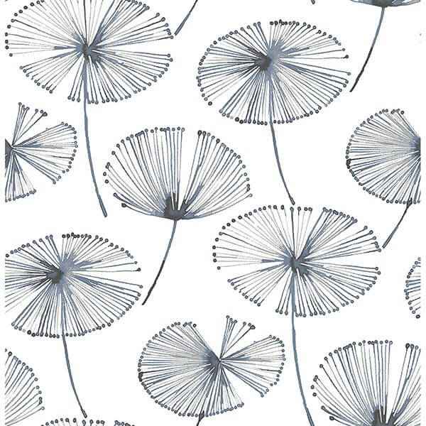 Blue Aya Peel Stick Wallpaper - York Wallcoverings - NU2683