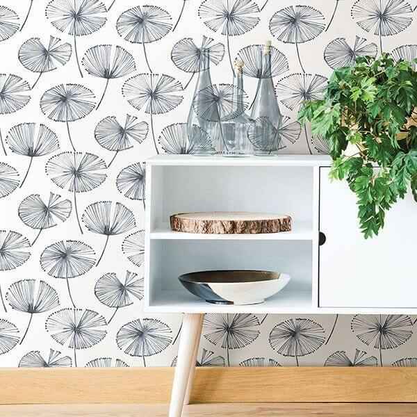 Blue Aya Peel Stick Wallpaper - York Wallcoverings - NU2683 - York Wallcoverings Wallpaper