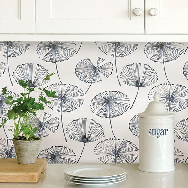 blue-aya-peel-stick-wallpaper-york-wallcoverings-nu2683 - York Wallcoverings Wallpaper