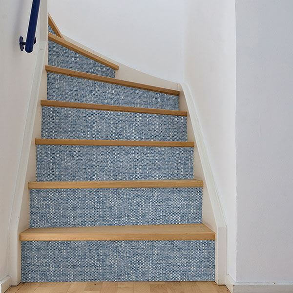 navy-poplin-texture-peel-stick-wallpaper-york-wallcoverings-nu2918 - York Wallcoverings Wallpaper