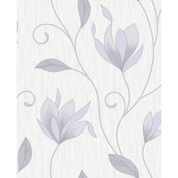 Picture of Synergy Grey Floral Trails Wallpaper