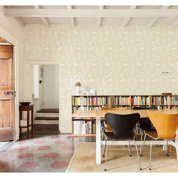 Sherwood Cream Woodland Wallpaper - York Wallcoverings - M1165 - York Wallcoverings Wallpaper