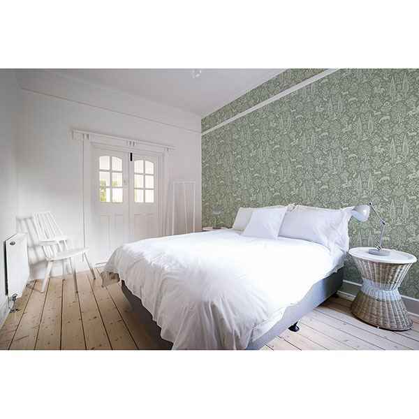 Sherwood Sage Woodland Wallpaper - York Wallcoverings - M1167