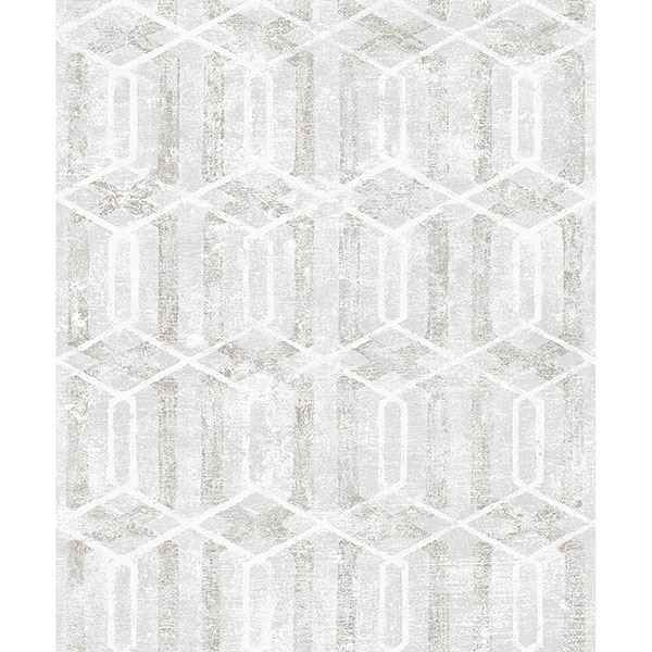 Stormi Light Grey Geometric Wallpaper - York Wallcoverings - 2809-SH01061 - York Wallcoverings Wallpaper