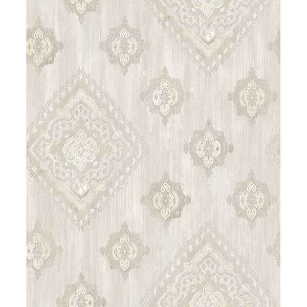 Leana Yellow Medallion Wallpaper - York Wallcoverings - 2810-SH01072 - York Wallcoverings Wallpaper