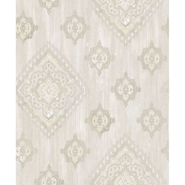 leana-yellow-medallion-wallpaper-york-wallcoverings-2810-sh01072 - York Wallpaper Wallpaper