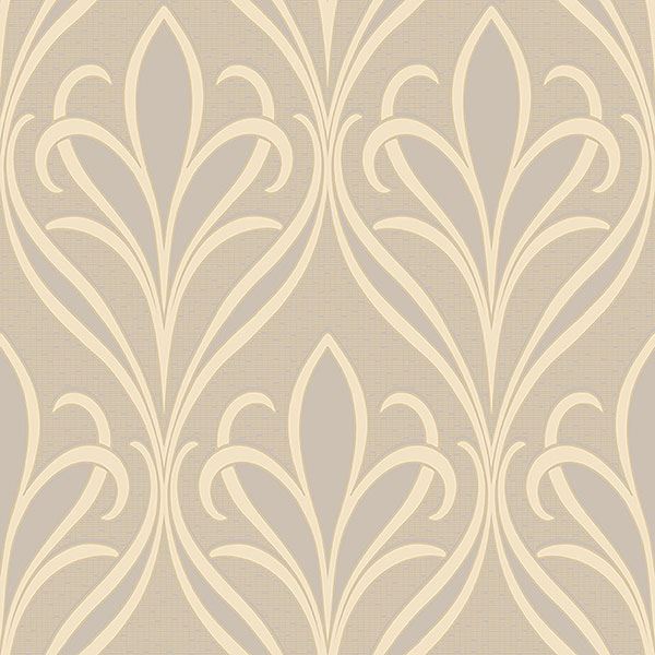 vivian-grey-nouveau-damask-wallpaper-york-wallcoverings-2810-xss0506 - York Wallcoverings Wallpaper