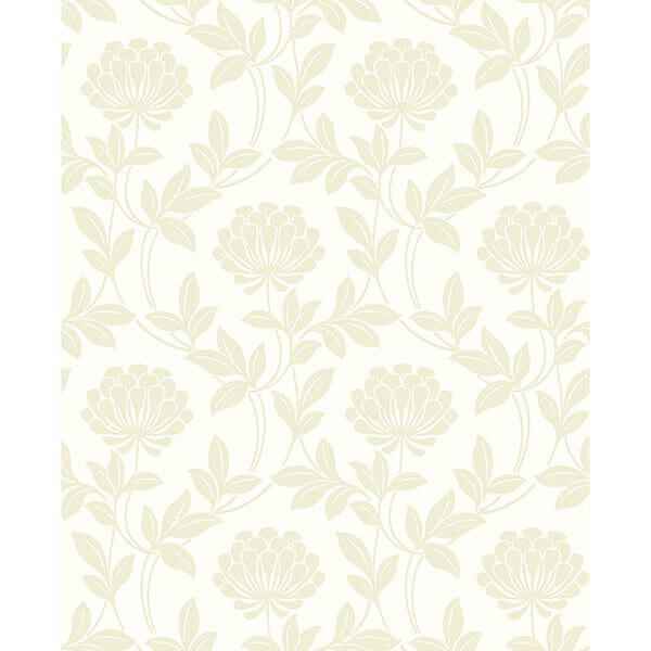 Ogilvy Bone Floral Wallpaper - York Wallcoverings - 2810-87716