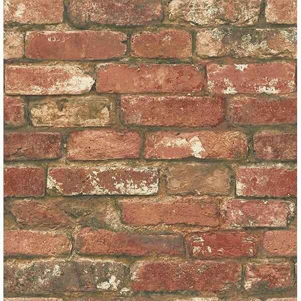 West End Brick Peel Stick Wallpaper - York Wallcoverings - NU2214 - York Wallcoverings Wallpaper