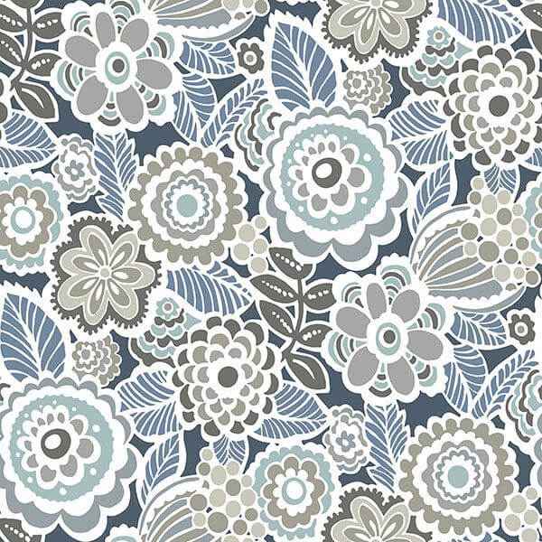 Dream on Navy Peel Stick Wallpaper - York Wallcoverings - NUS3160
