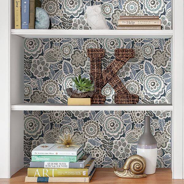 dream-on-navy-peel-stick-wallpaper-york-wallcoverings-nus3160 - York Wallcoverings Wallpaper