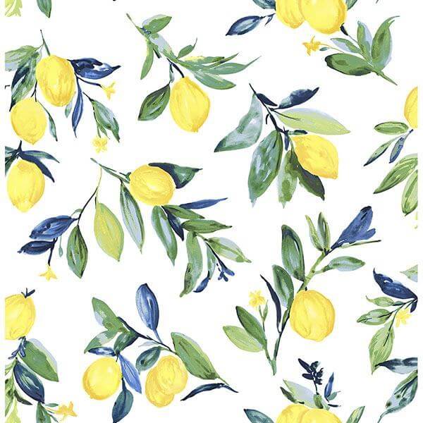 lemon-drop-yellow-peel-stick-wallpaper-york-wallcoverings-nus3161 - York Wallcoverings Wallpaper