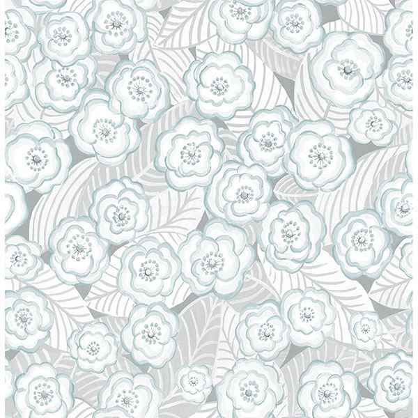Oopsie Daisy Grey Peel Stick Wallpaper - York Wallcoverings - NUS3162 - York Wallcoverings Wallpaper