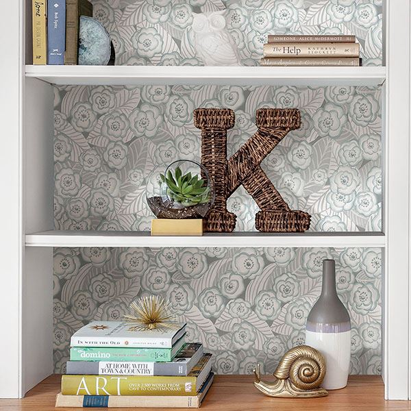 oopsie-daisy-grey-peel-stick-wallpaper-york-wallcoverings-nus3162 - York Wallcoverings Wallpaper