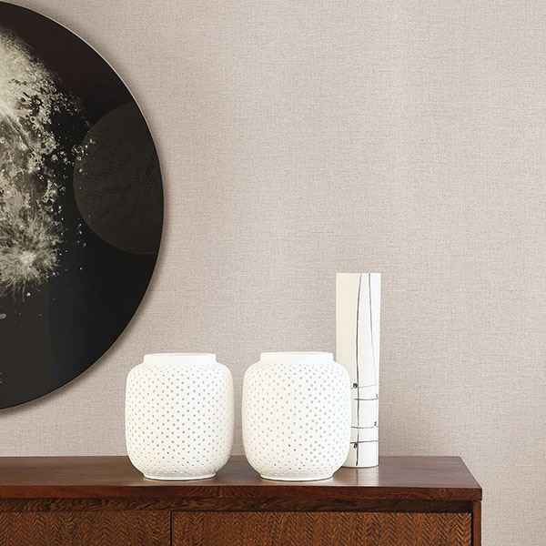 River Light Grey Linen Texture Wallpaper - York Wallcoverings - 2773-448610 - York Wallcoverings Wallpaper