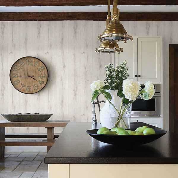 Doone Cream Plank Wallpaper - York Wallcoverings - 2773-514407 - York Wallcoverings Wallpaper