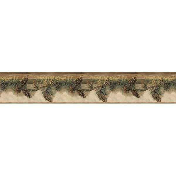 Pine Hill Multicolor Foliage Wallpaper - York Wallcoverings - 3118-01632B
